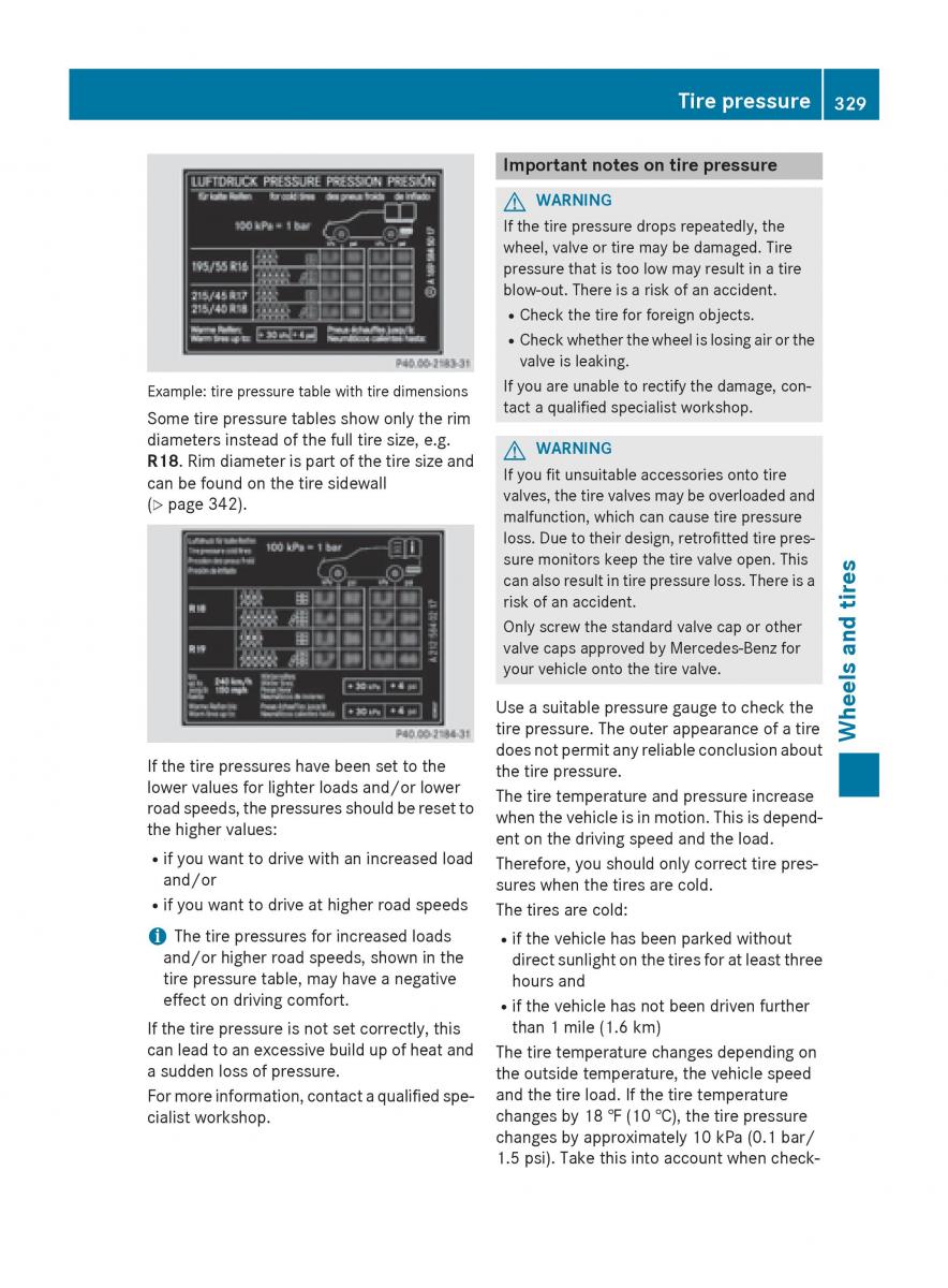 Mercedes GLA W212 X156 owners manual / page 331