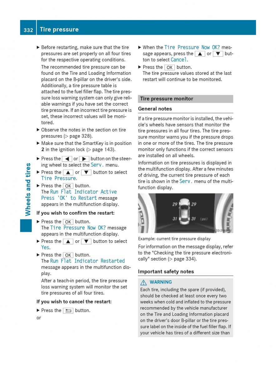 Mercedes GLA W212 X156 owners manual / page 334