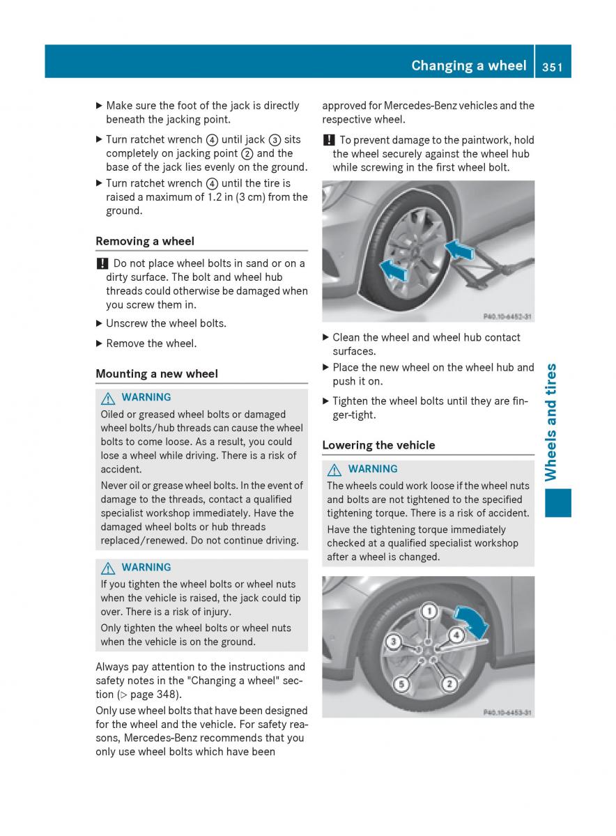 Mercedes GLA W212 X156 owners manual / page 353