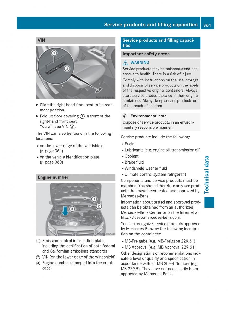 Mercedes GLA W212 X156 owners manual / page 363