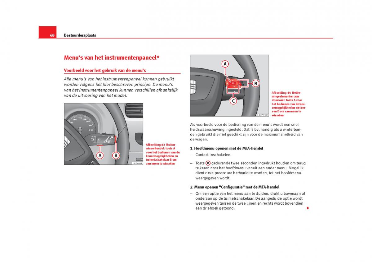 Seat Leon III 3 handleiding / page 71