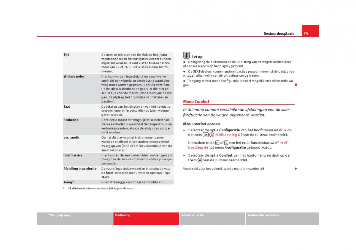 Seat Leon III 3 handleiding / page 78