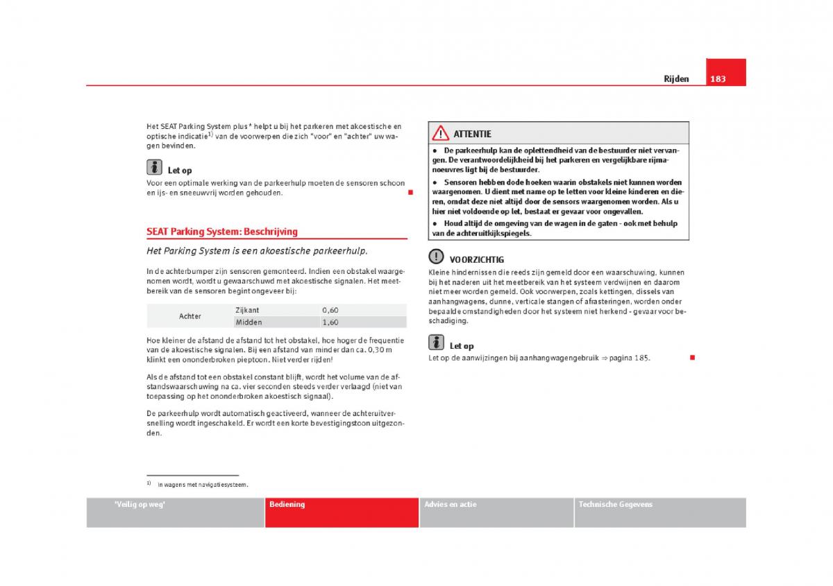 Seat Leon III 3 handleiding / page 186