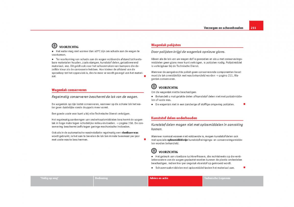 Seat Leon III 3 handleiding / page 214