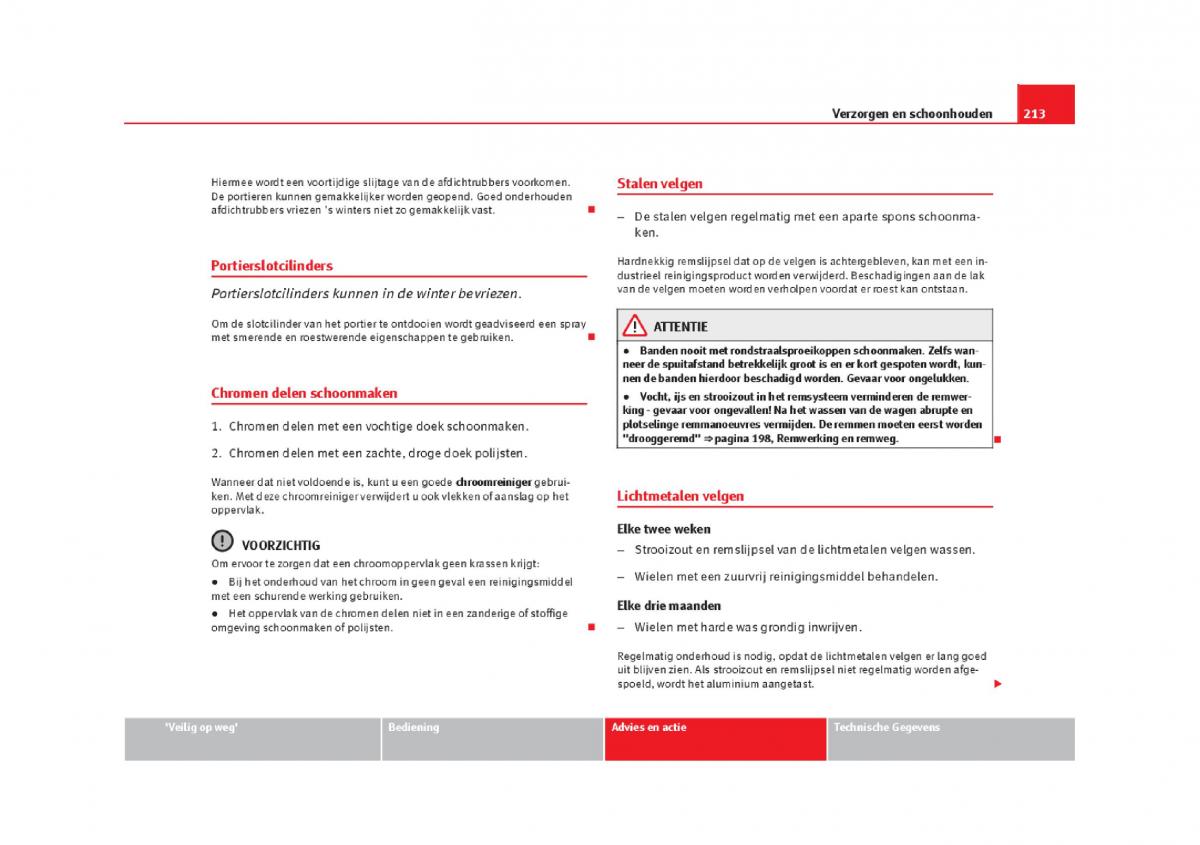 Seat Leon III 3 handleiding / page 216