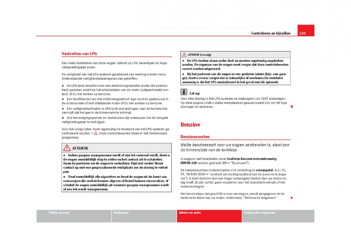 Seat Leon III 3 handleiding / page 228