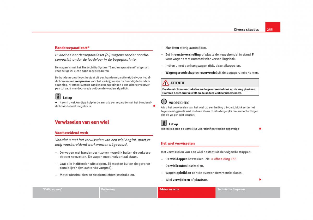 Seat Leon III 3 handleiding / page 258