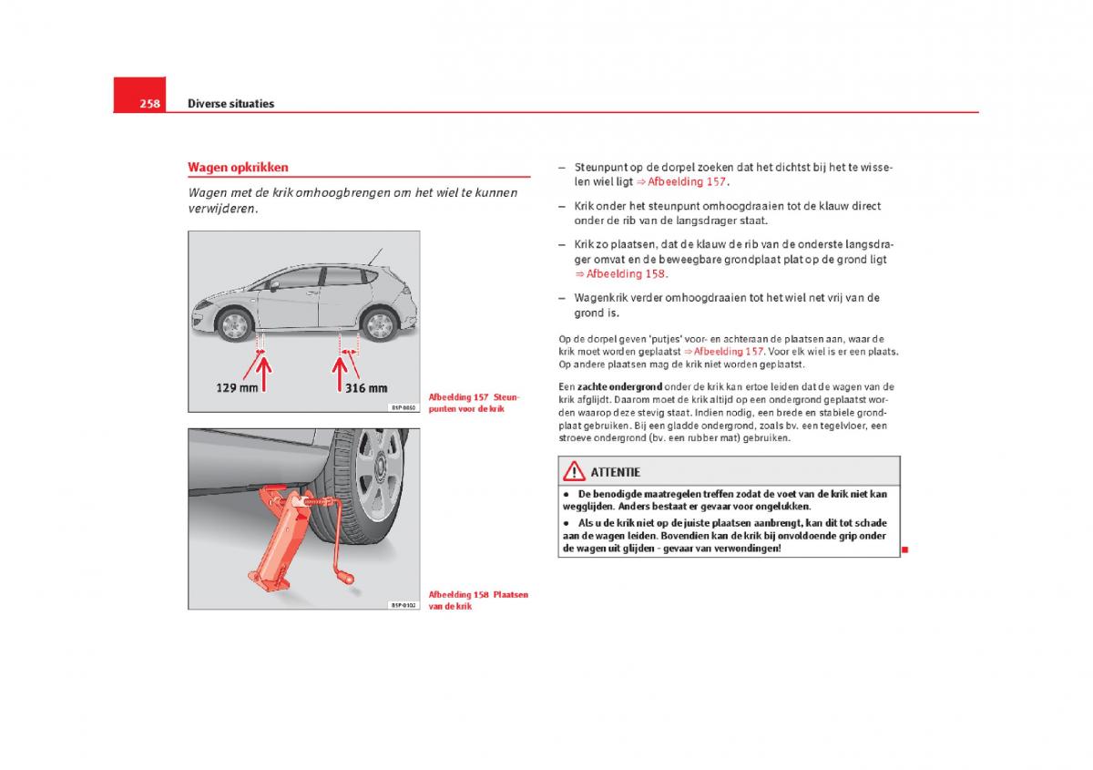 Seat Leon III 3 handleiding / page 261