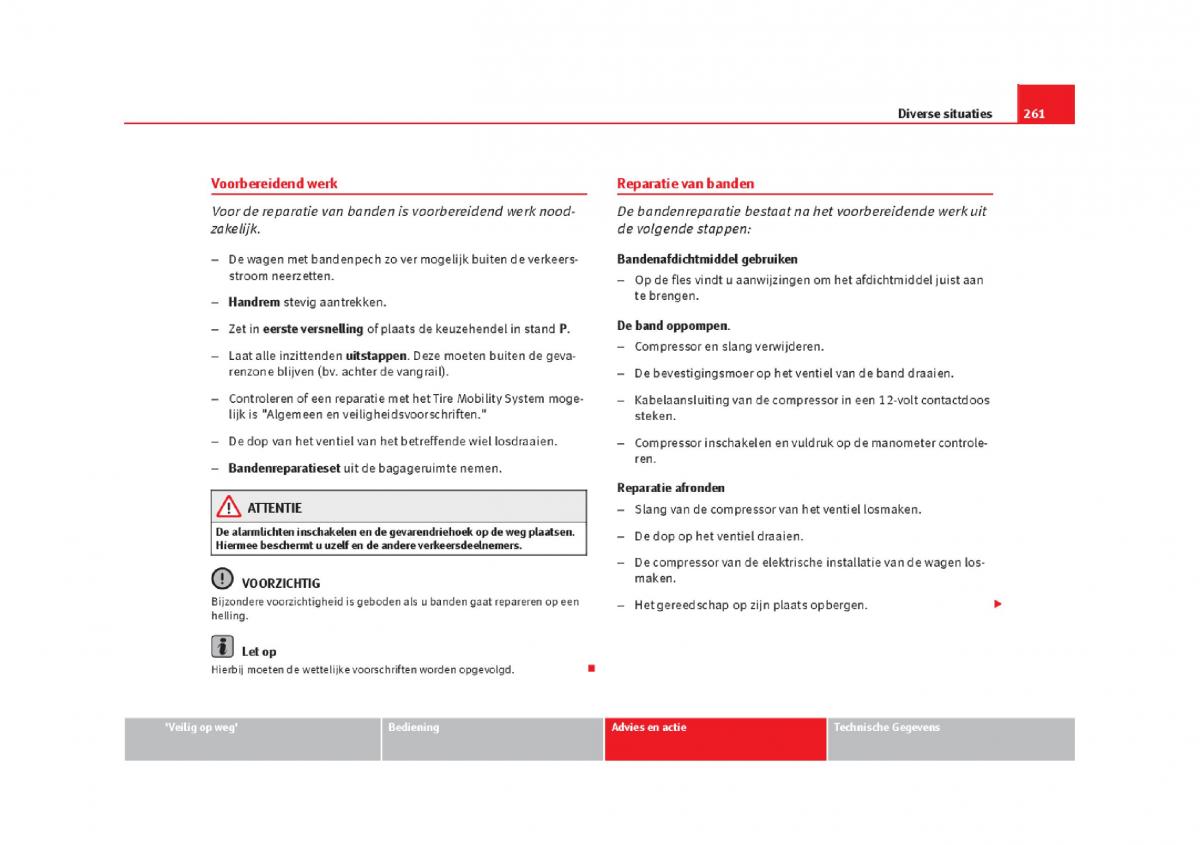 Seat Leon III 3 handleiding / page 264