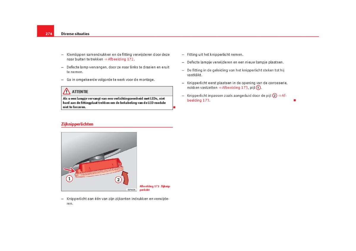 Seat Leon III 3 handleiding / page 277