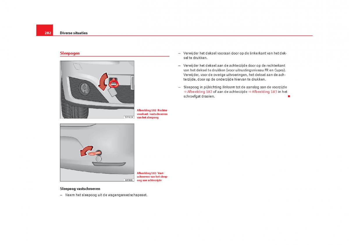 Seat Leon III 3 handleiding / page 285