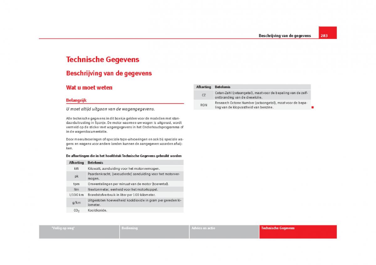 Seat Leon III 3 handleiding / page 286