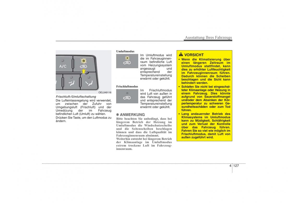 Hyundai ix35 Tucson II 2 Handbuch / page 222