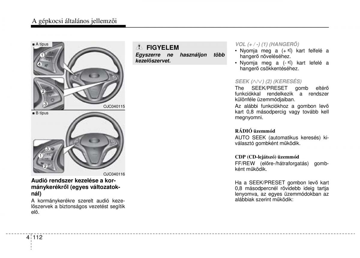 Hyundai ix20 Kezelesi utmutato / page 194