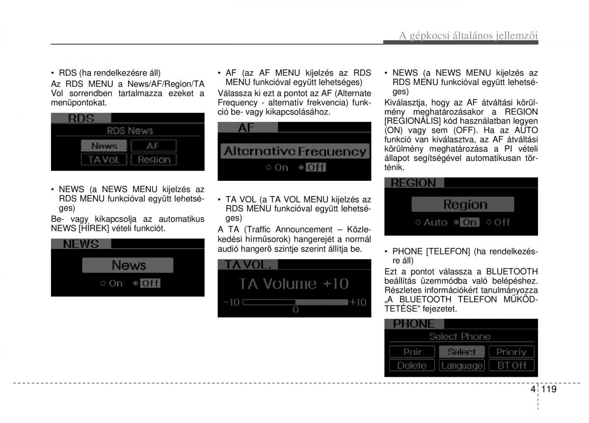 Hyundai ix20 Kezelesi utmutato / page 201