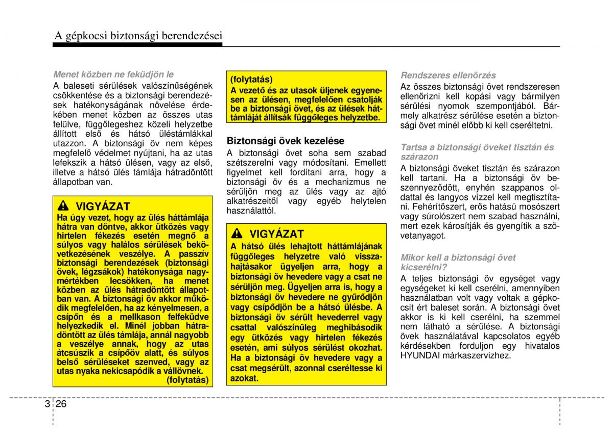 Hyundai ix20 Kezelesi utmutato / page 48