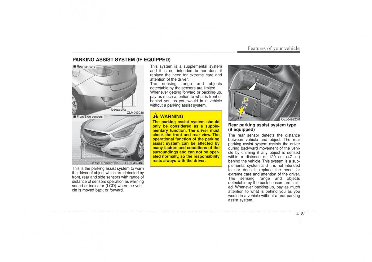 Hyundai ix35 Tucson II 2 owners manual / page 166