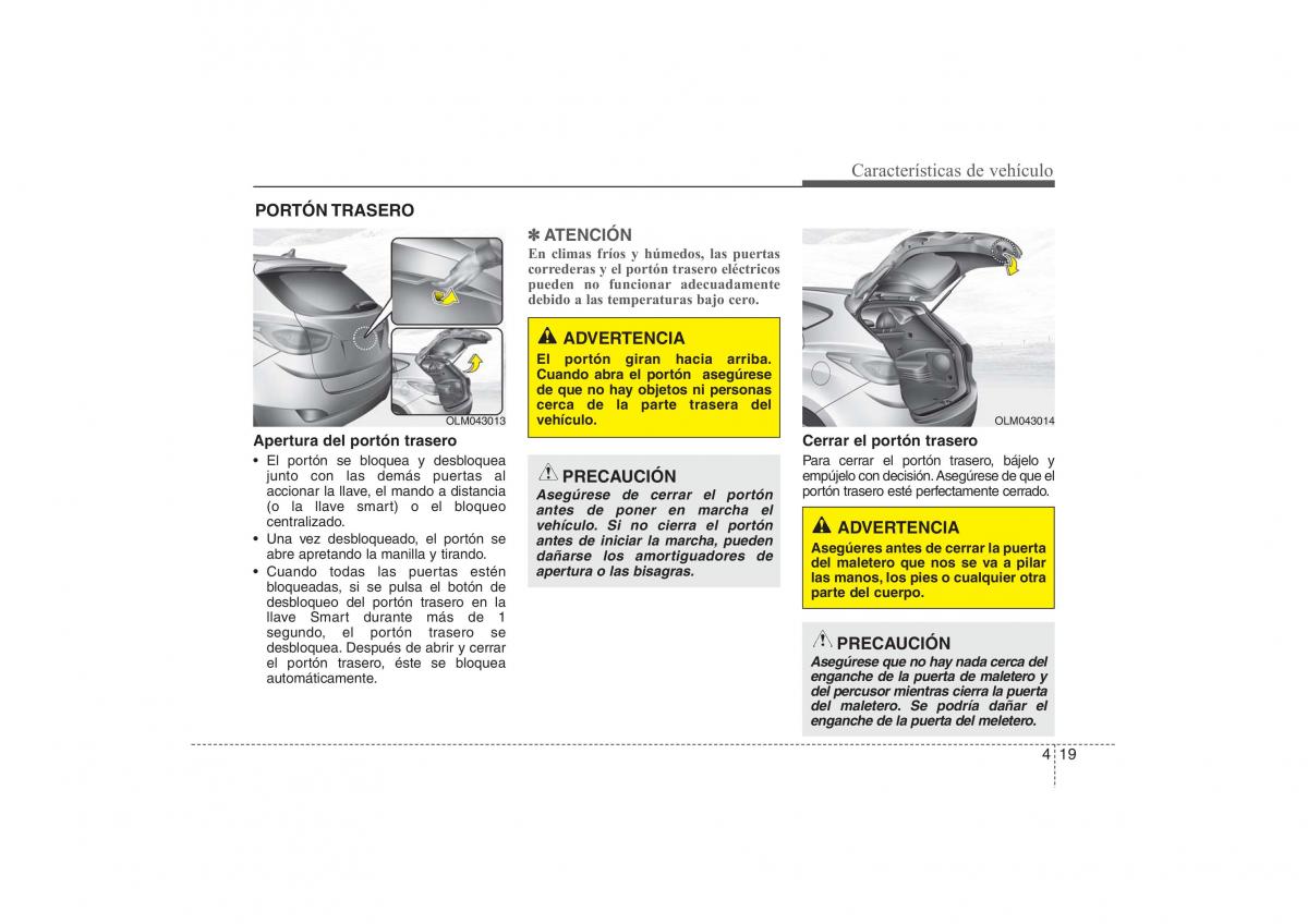 Hyundai ix35 Tucson II 2 manual del propietario / page 106