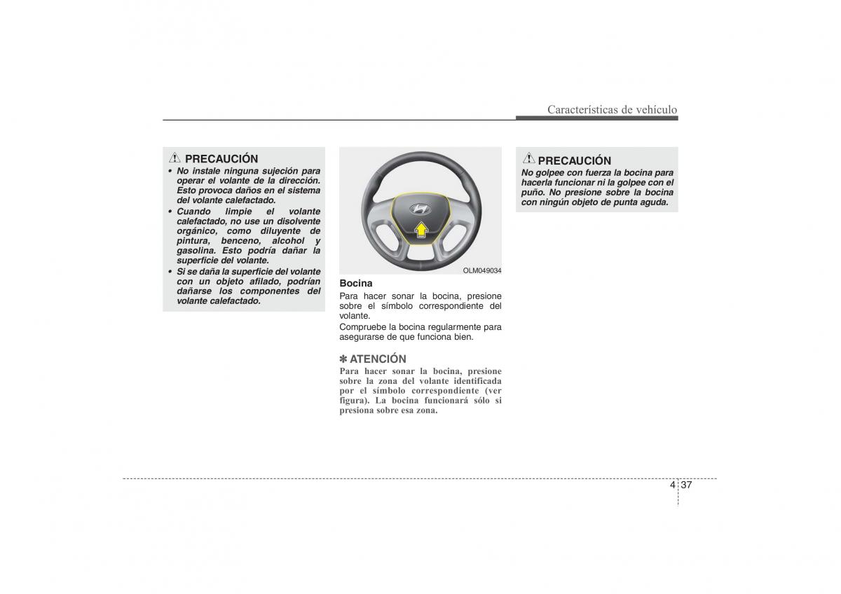 Hyundai ix35 Tucson II 2 manual del propietario / page 124