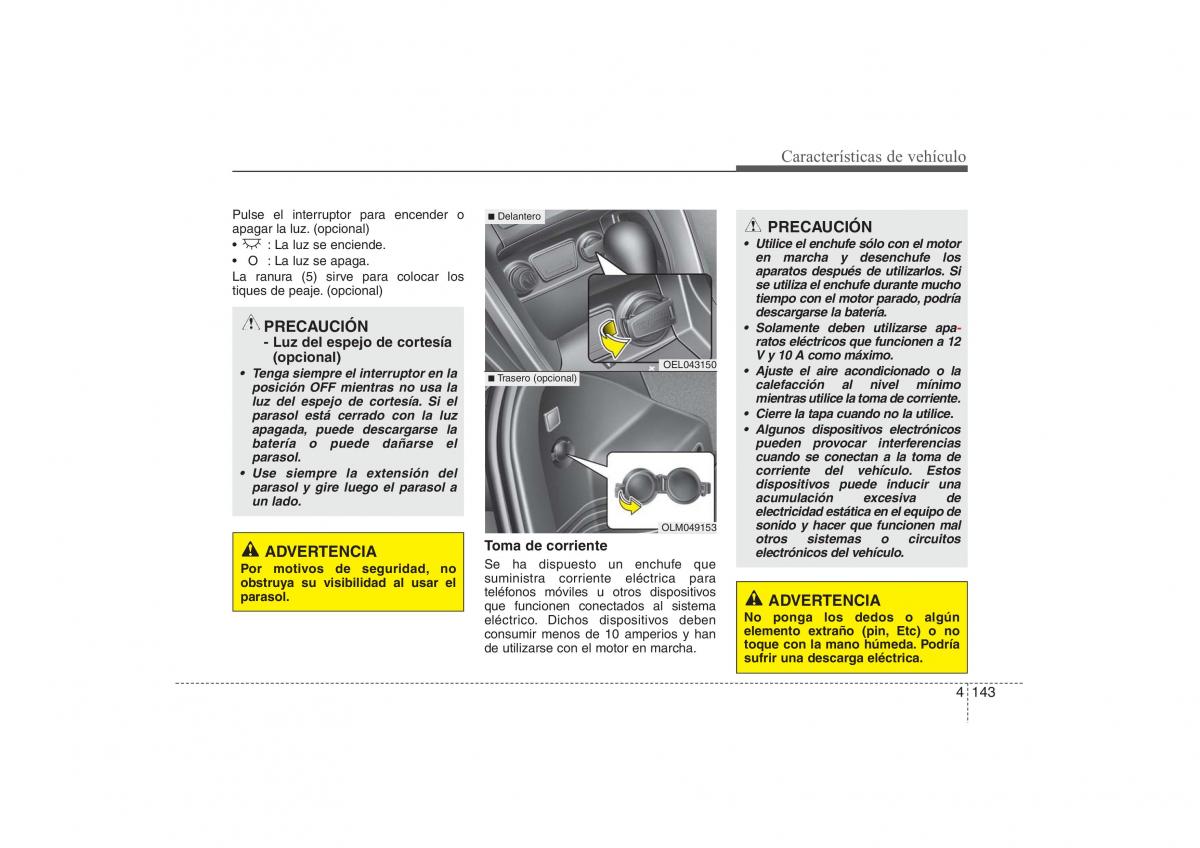 Hyundai ix35 Tucson II 2 manual del propietario / page 230