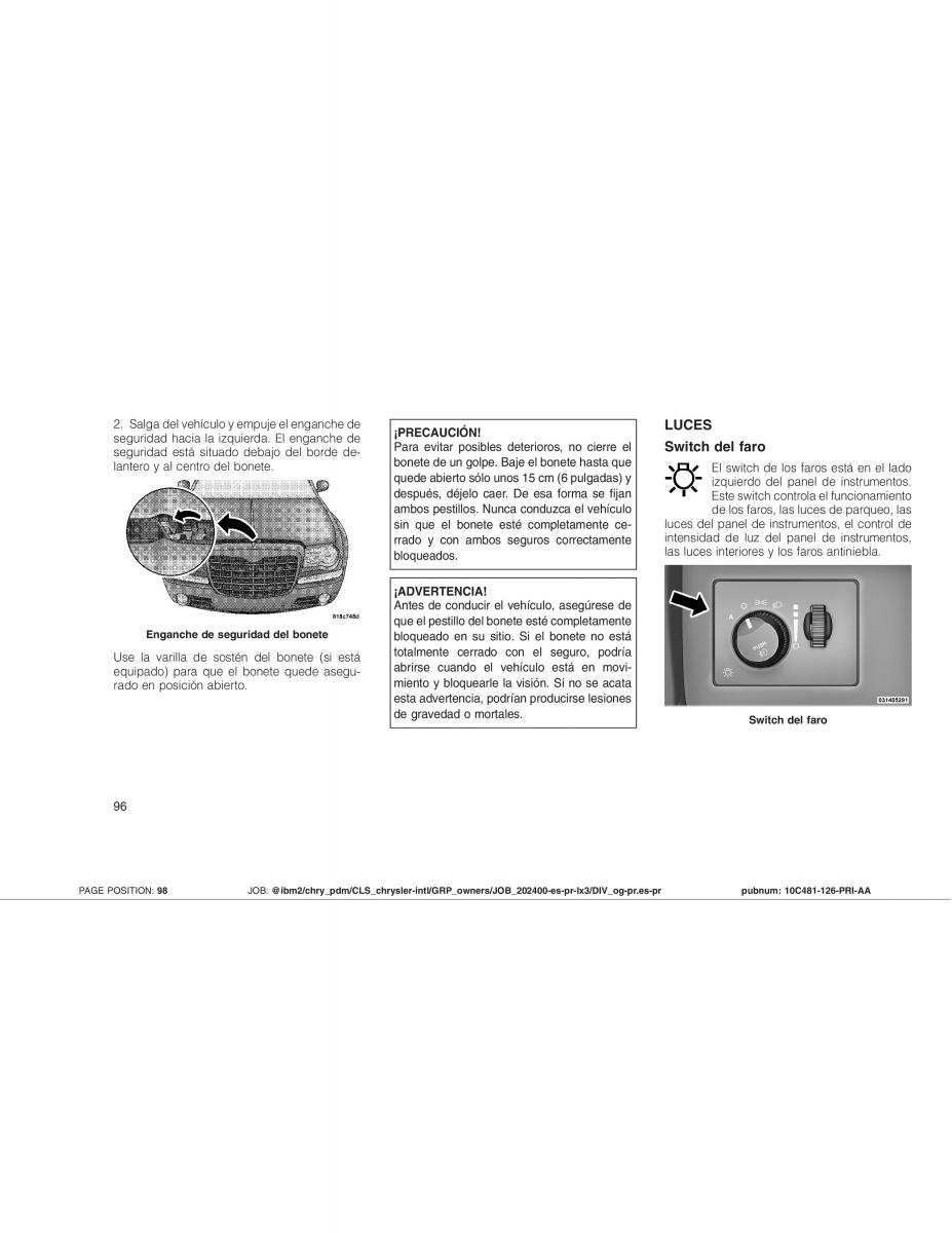 Chrysler 300C I 1 manual del propietario / page 99