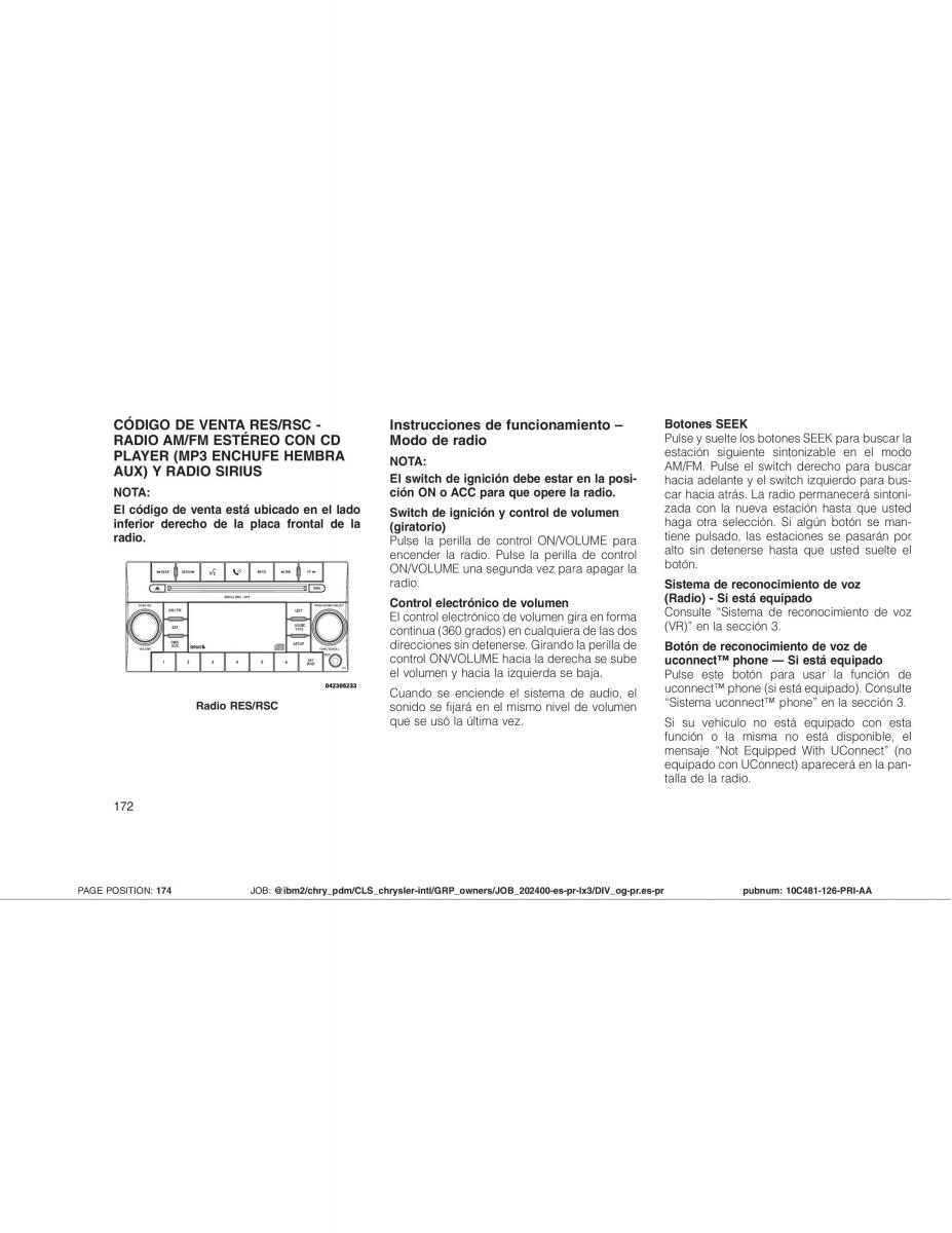 Chrysler 300C I 1 manual del propietario / page 175