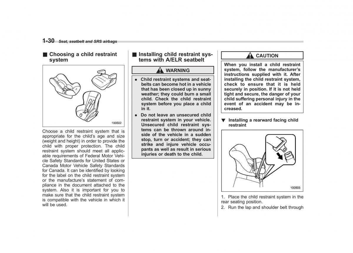 Subaru Outback Legacy III 3 owners manual / page 55