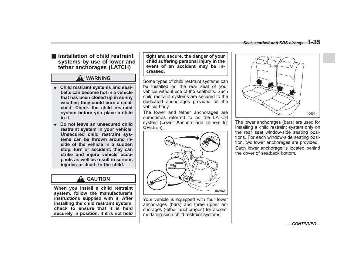 Subaru Outback Legacy III 3 owners manual / page 60