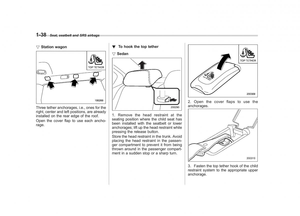 Subaru Outback Legacy III 3 owners manual / page 63