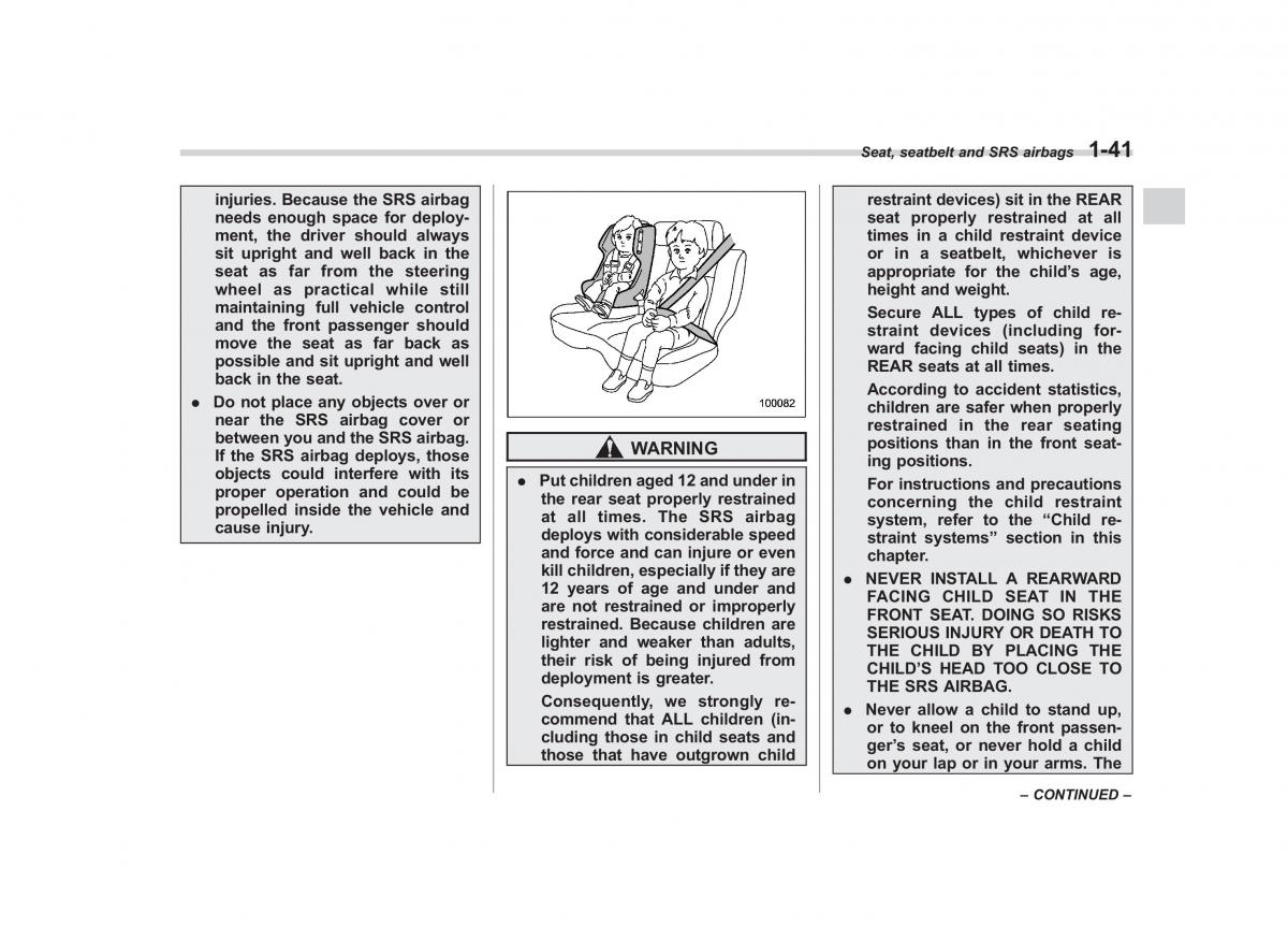 Subaru Outback Legacy III 3 owners manual / page 66