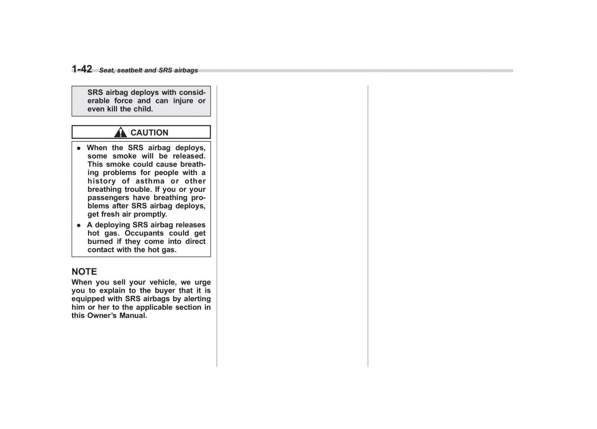 Subaru Outback Legacy III 3 owners manual / page 67