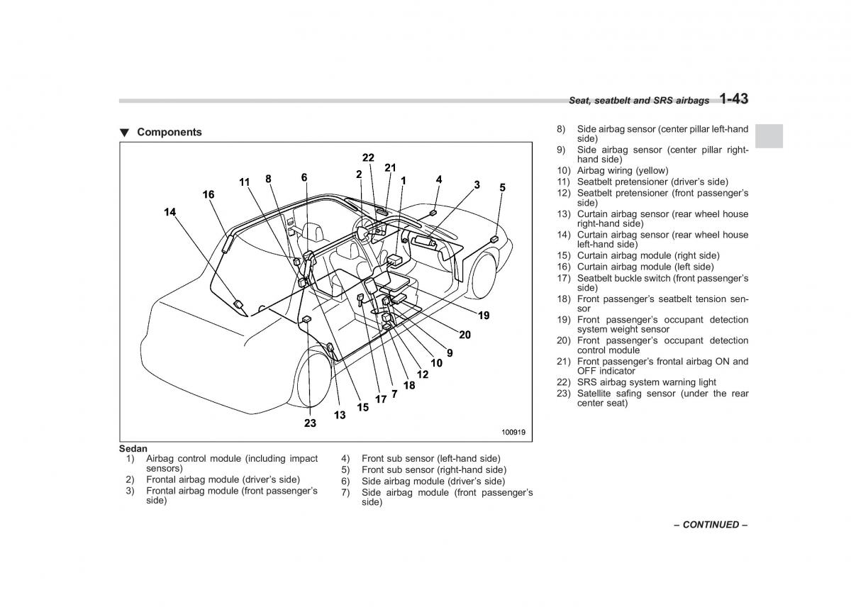 Subaru Outback Legacy III 3 owners manual / page 68