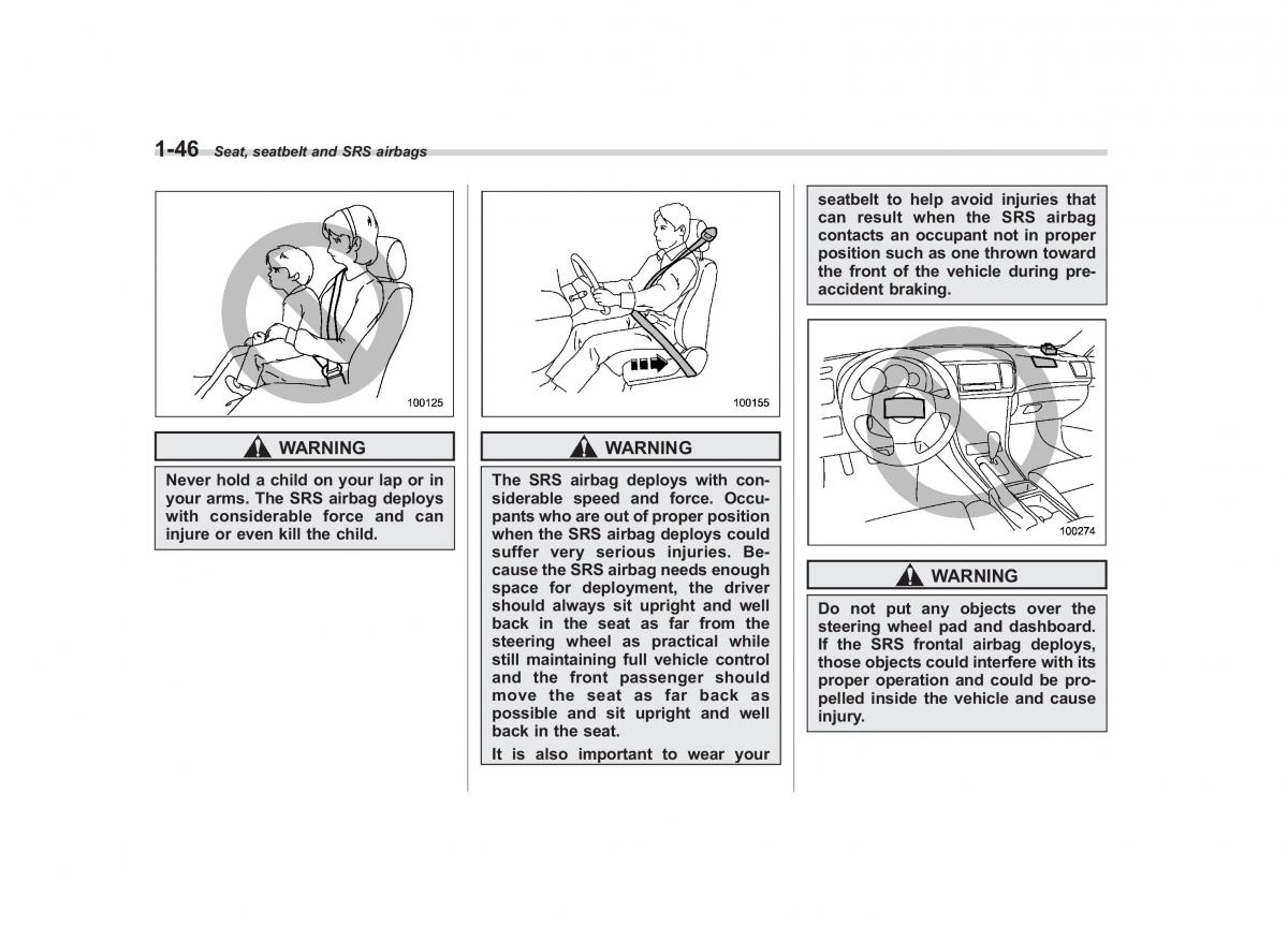 Subaru Outback Legacy III 3 owners manual / page 71