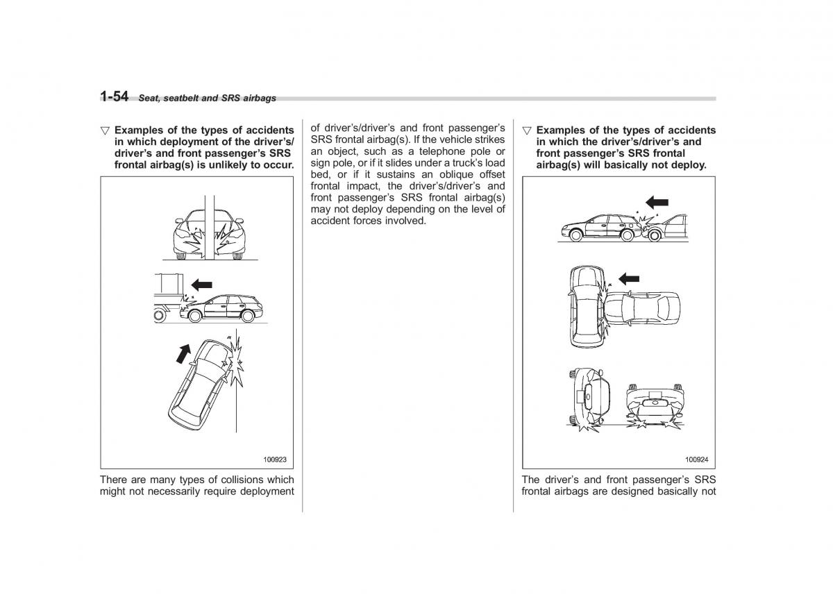 Subaru Outback Legacy III 3 owners manual / page 79