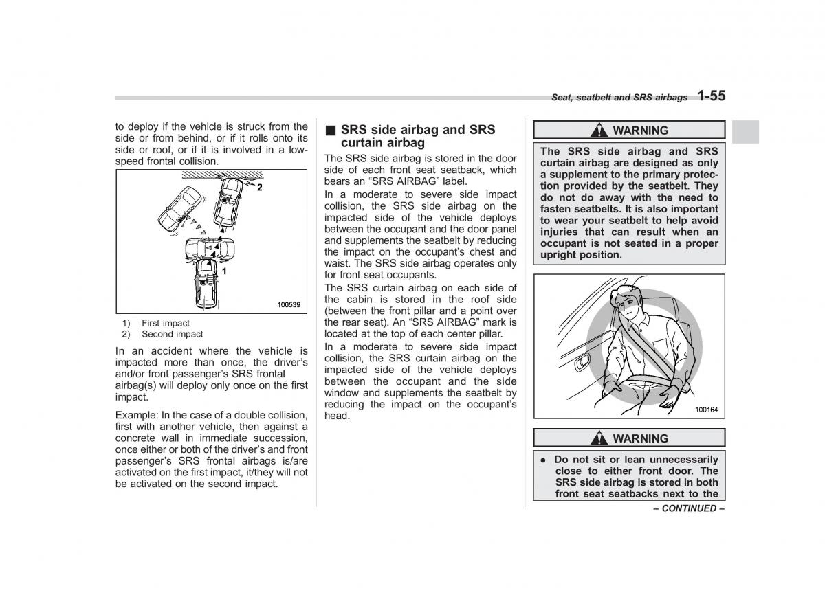 Subaru Outback Legacy III 3 owners manual / page 80