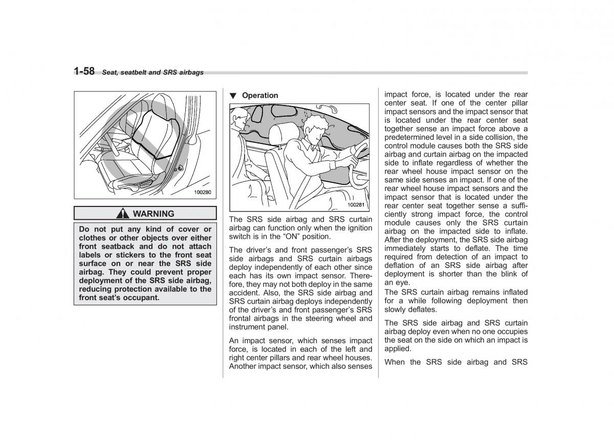 Subaru Outback Legacy III 3 owners manual / page 83