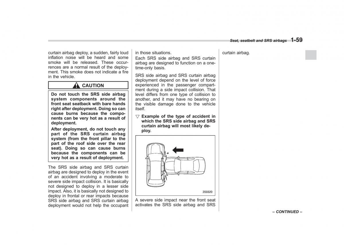 Subaru Outback Legacy III 3 owners manual / page 84