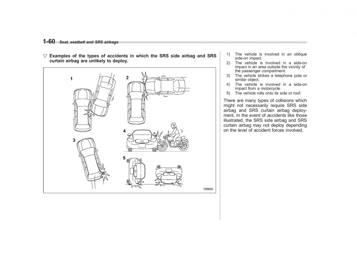 Subaru Outback Legacy III 3 owners manual / page 85