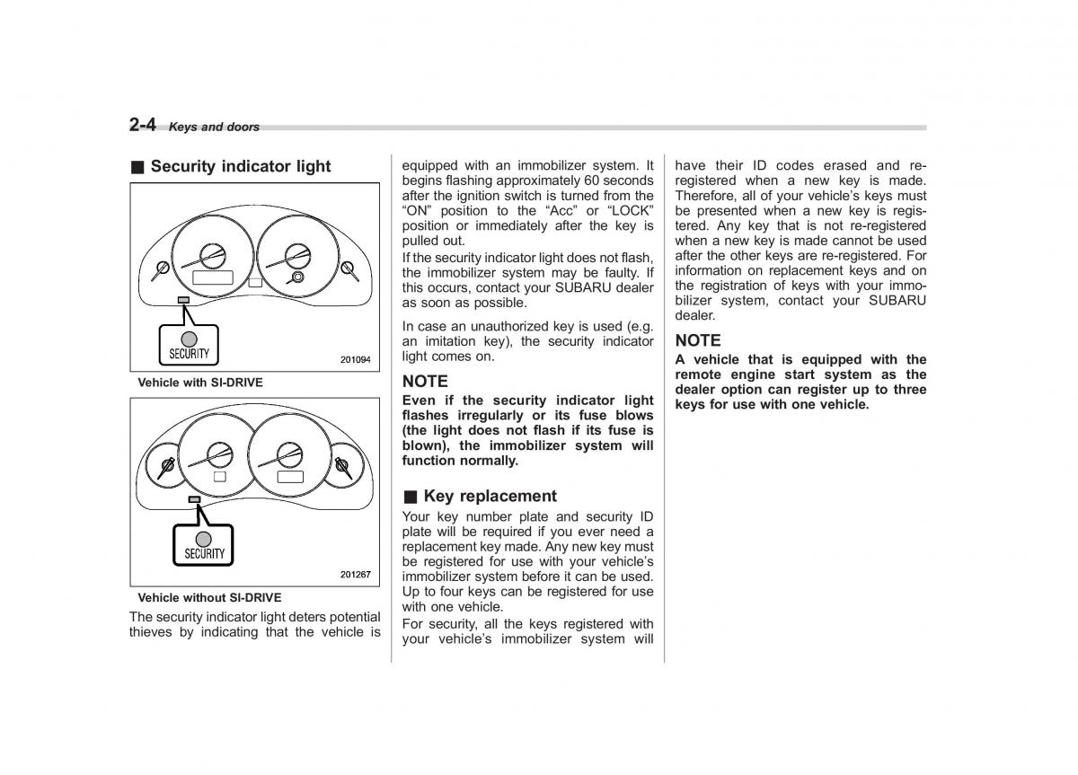 Subaru Outback Legacy III 3 owners manual / page 93