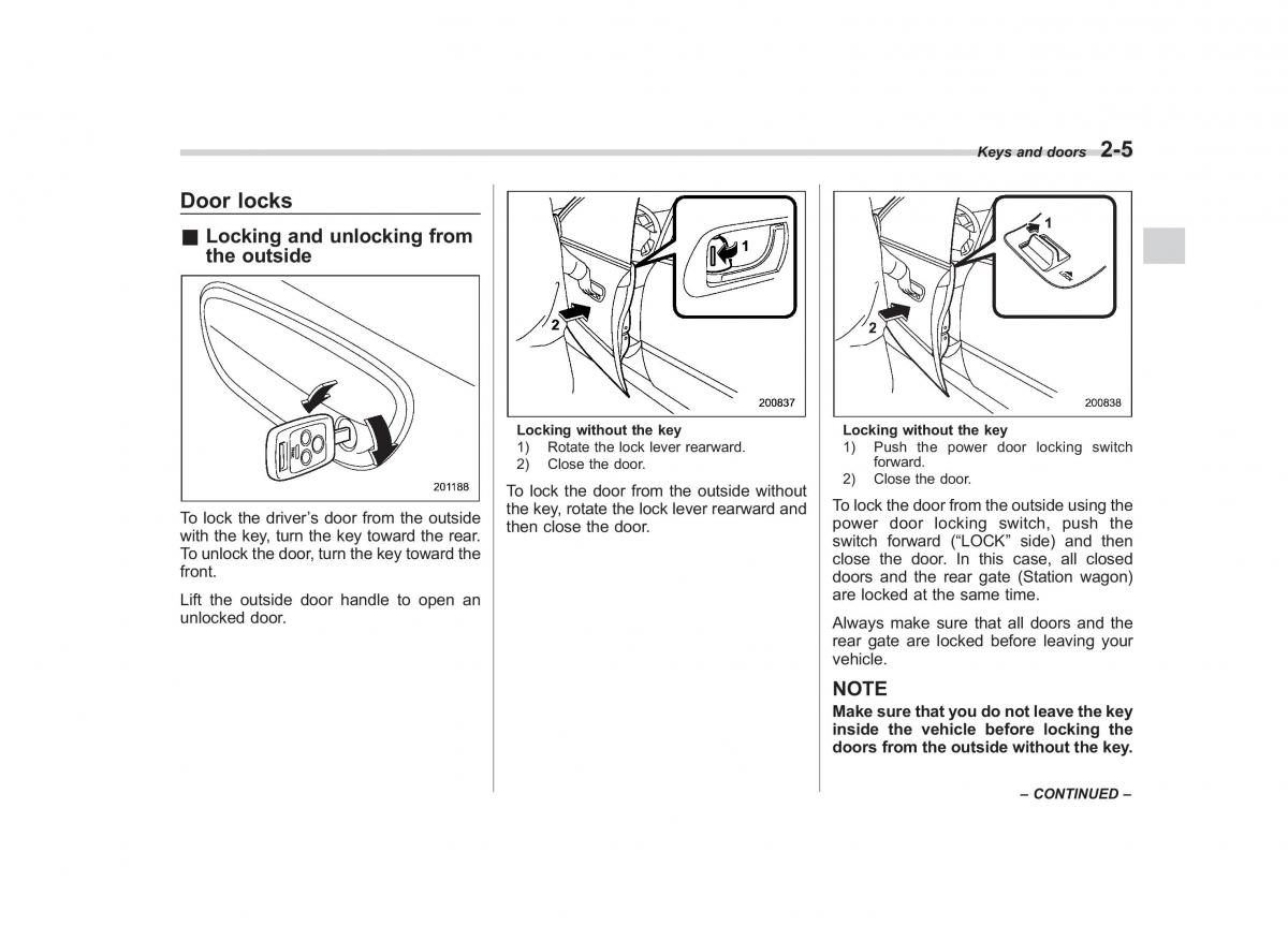 Subaru Outback Legacy III 3 owners manual / page 94