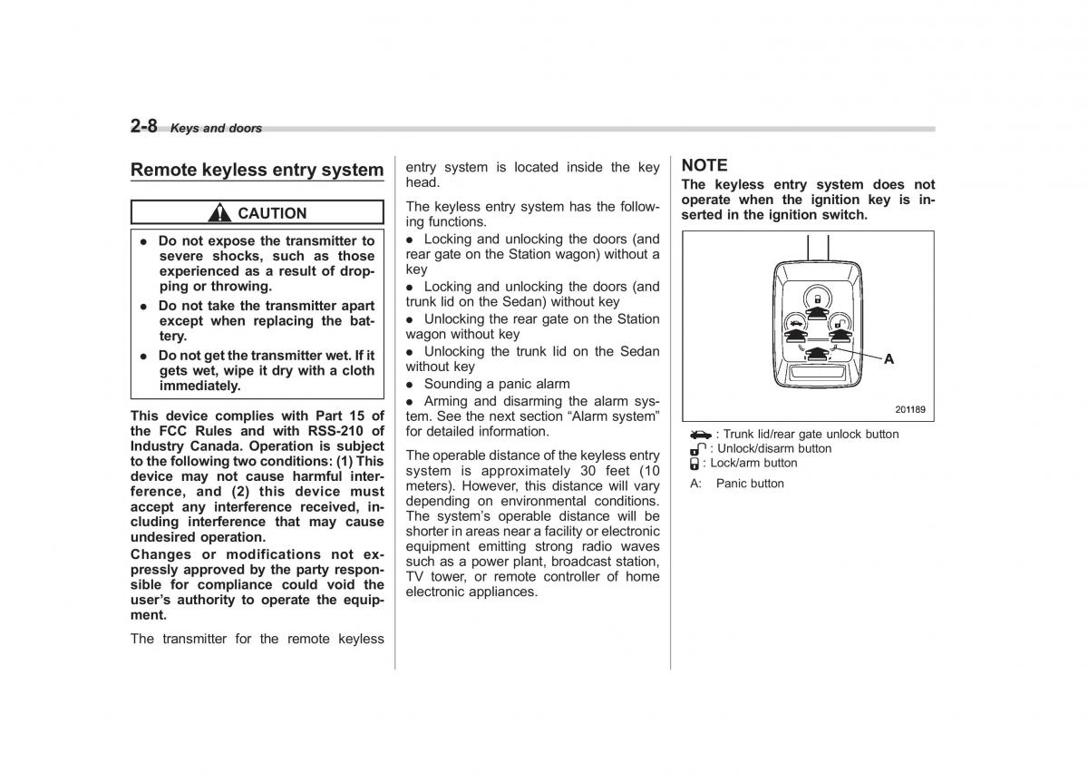 Subaru Outback Legacy III 3 owners manual / page 97