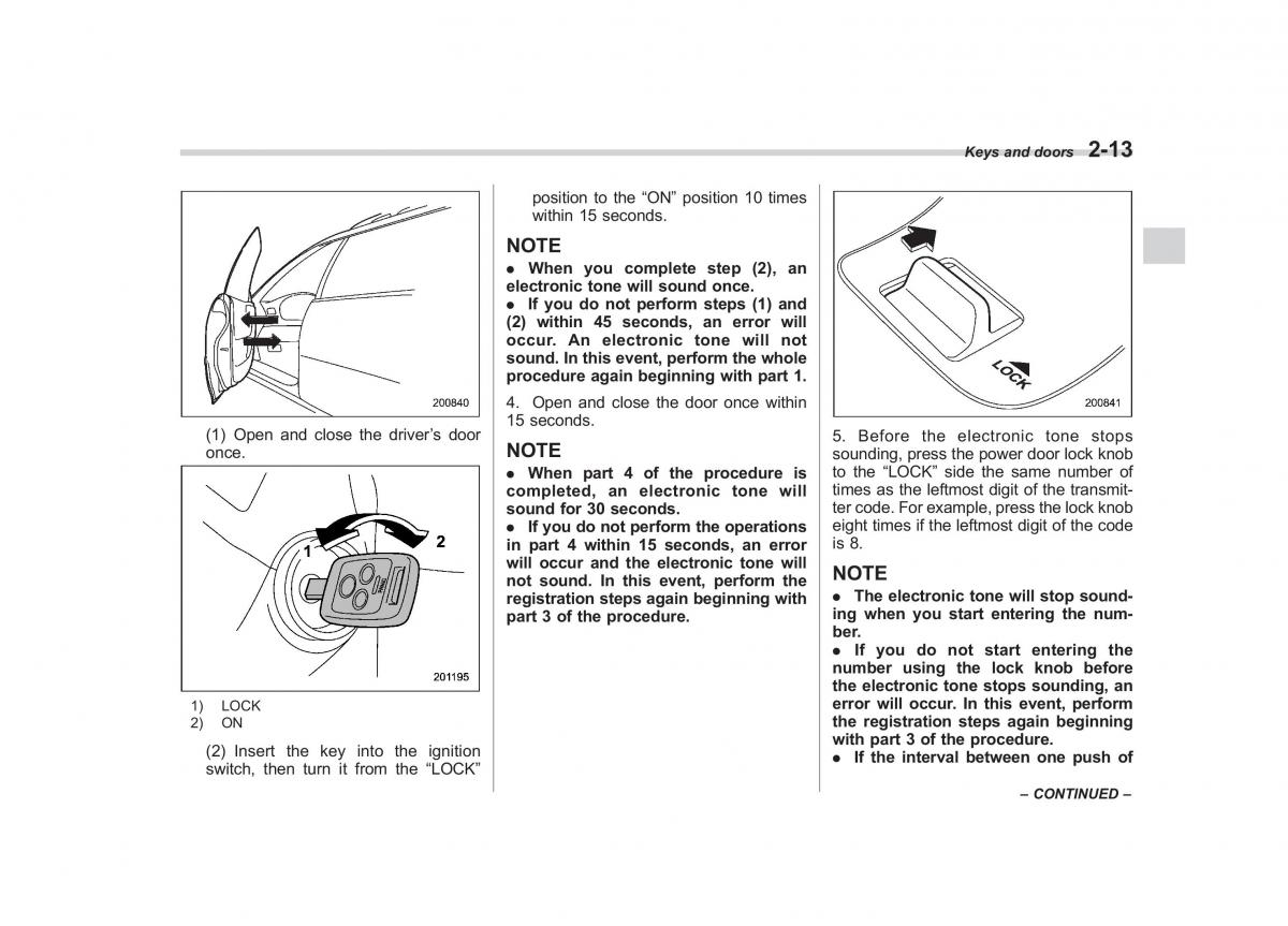 Subaru Outback Legacy III 3 owners manual / page 102