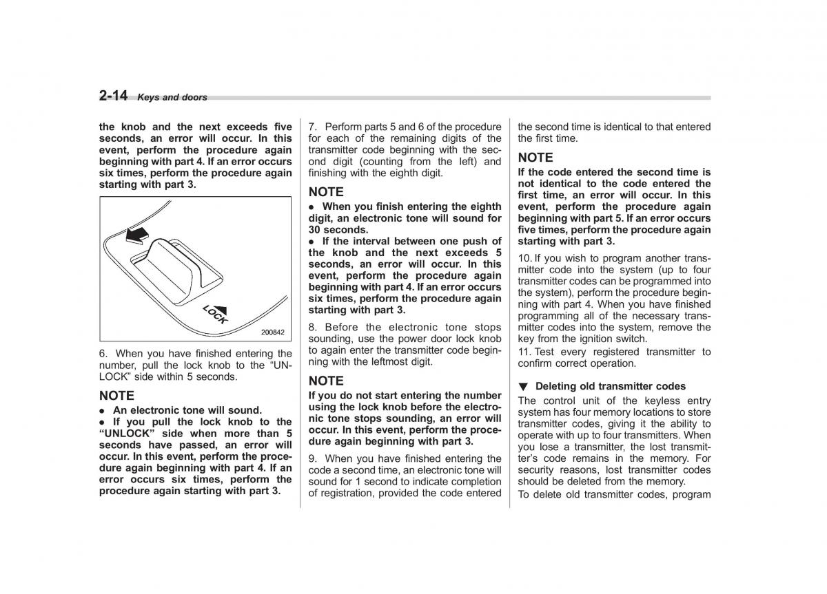 Subaru Outback Legacy III 3 owners manual / page 103