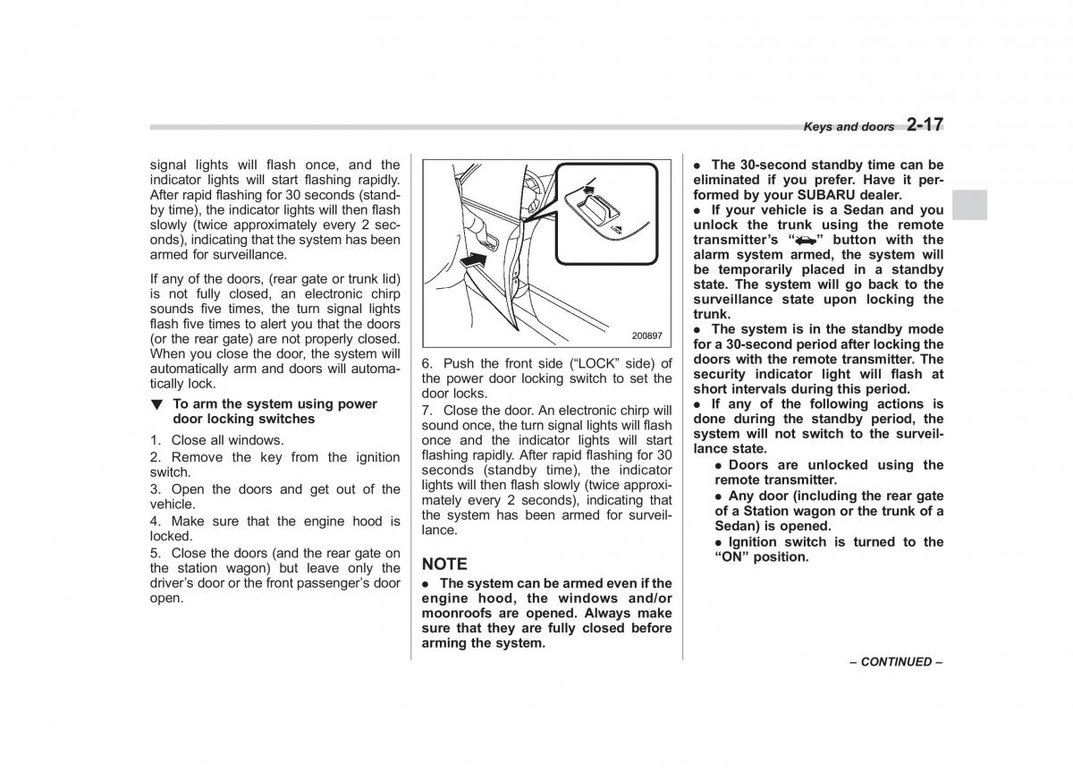 Subaru Outback Legacy III 3 owners manual / page 106