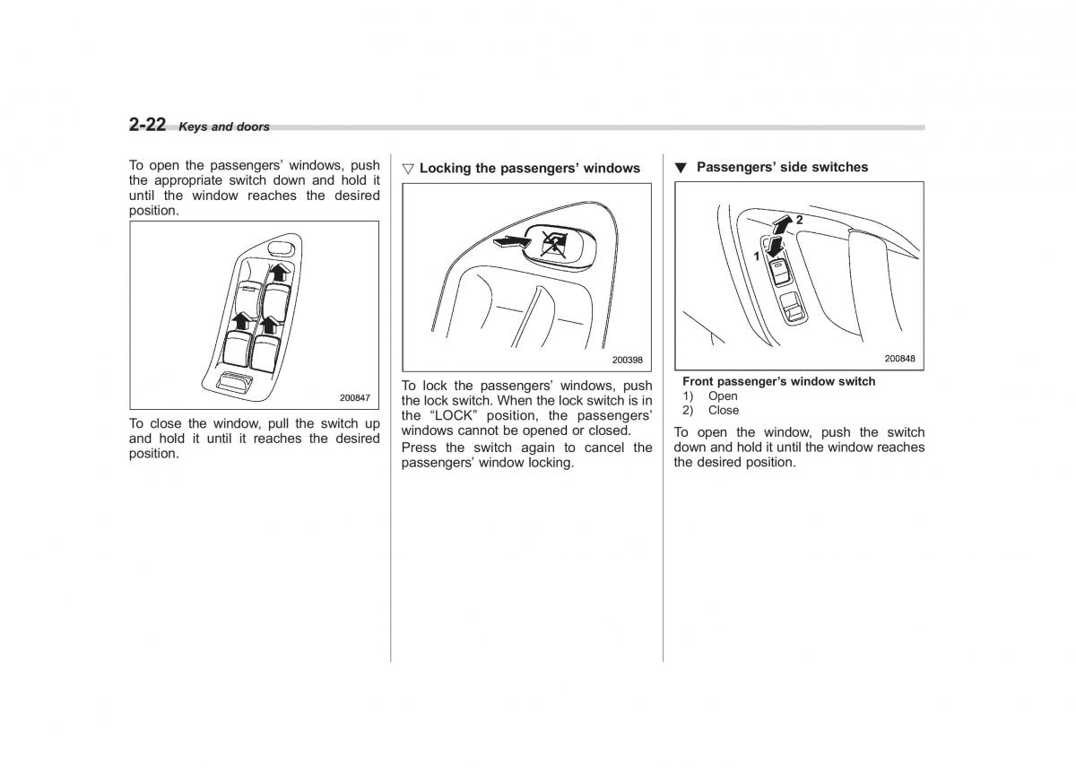 Subaru Outback Legacy III 3 owners manual / page 111