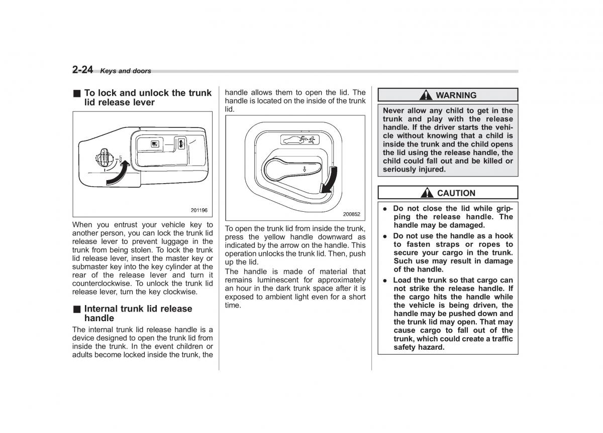 Subaru Outback Legacy III 3 owners manual / page 113