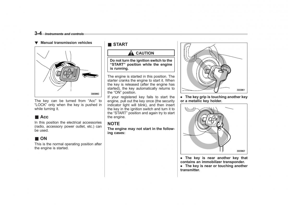 Subaru Outback Legacy III 3 owners manual / page 123