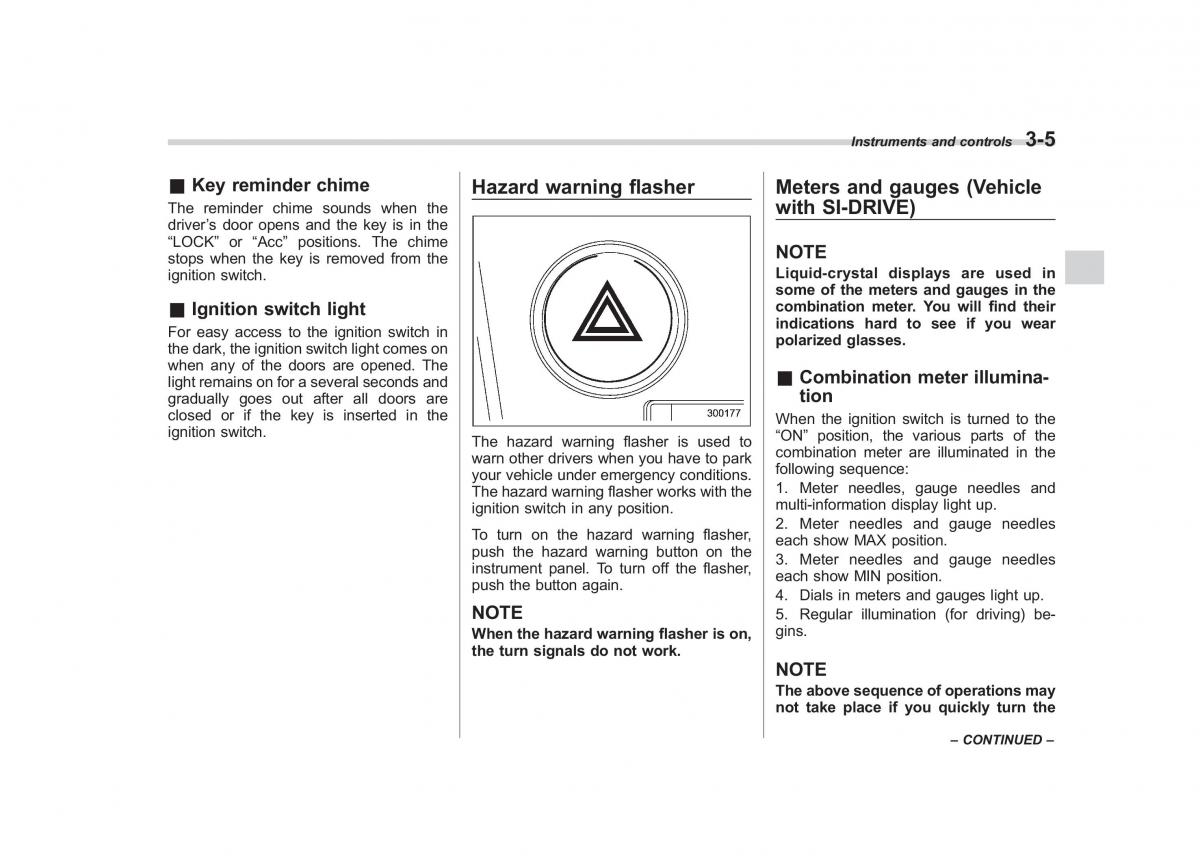 Subaru Outback Legacy III 3 owners manual / page 124