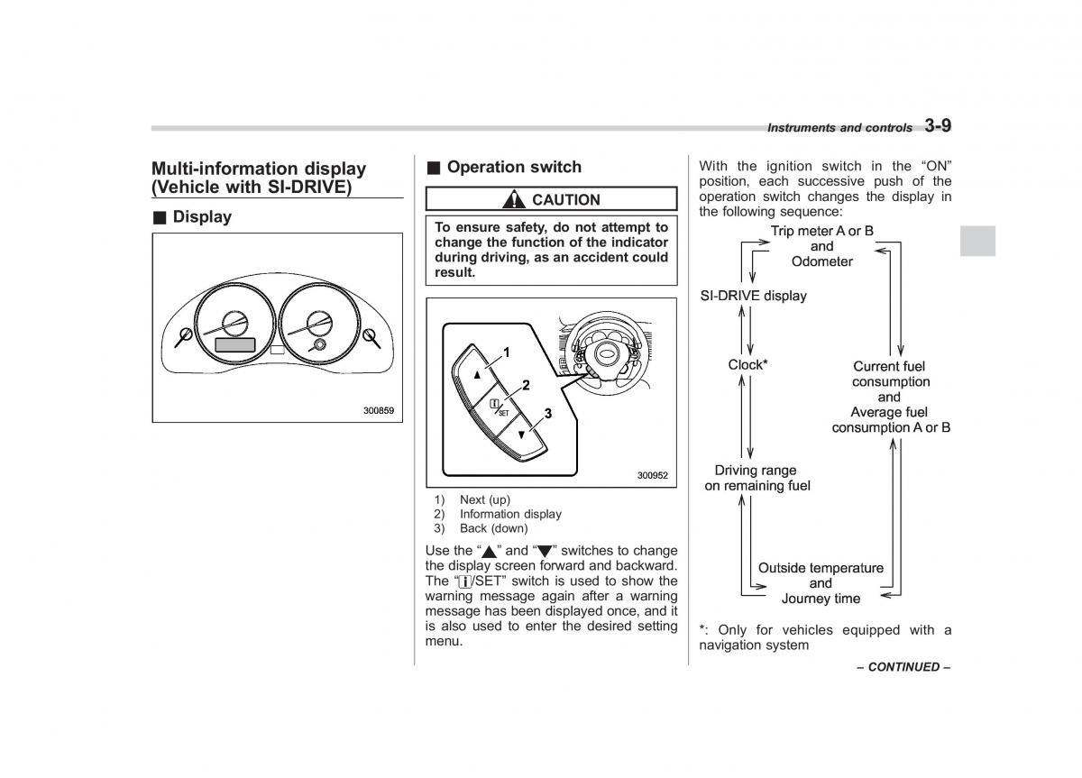 Subaru Outback Legacy III 3 owners manual / page 128