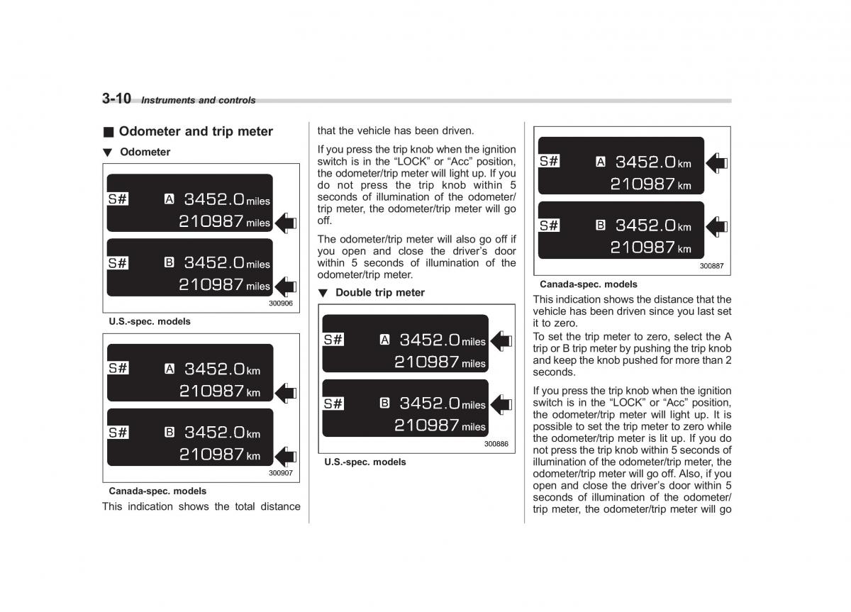 Subaru Outback Legacy III 3 owners manual / page 129